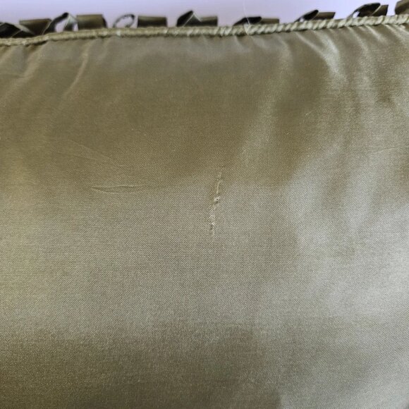 Textured Woven Olive Green Throw Pillow – 18x18 Decorative Accent - Picture 7 of 8